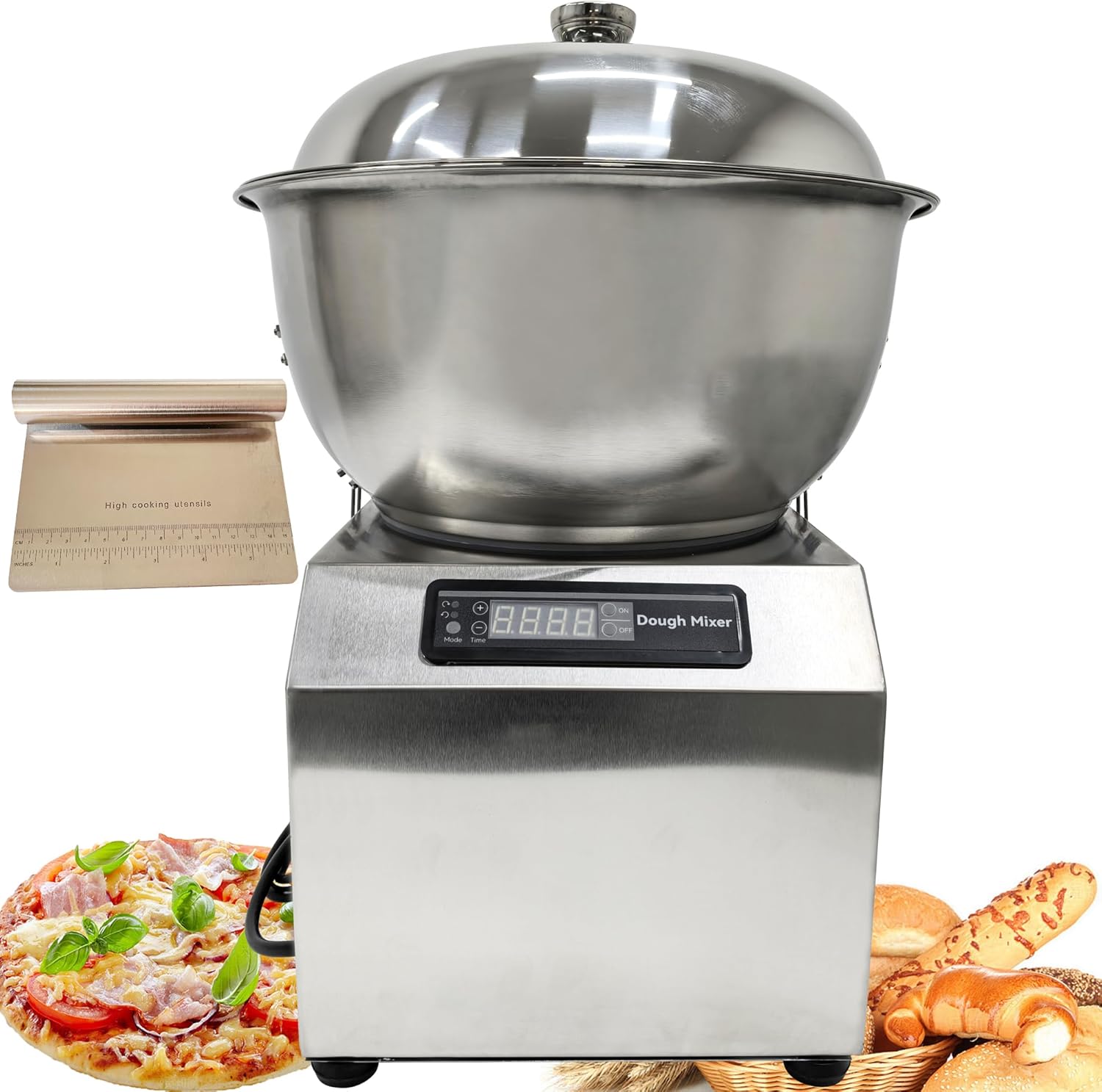 Dough Mixer Machine - Dough Mixer Dual Function Stainless Steel