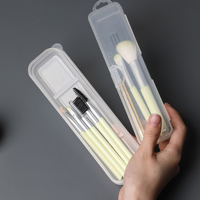 Commercial Kitchen Organization - Portable Transparent Covered Storage Box Makeup