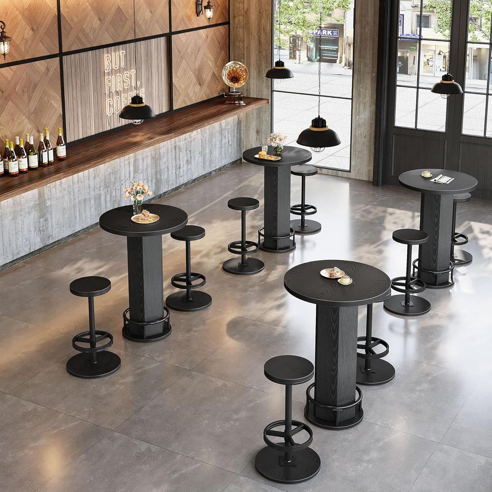 Commercial Kitchen Set - 4-Seat Commercial Dining Set, 23.6 Sturdy