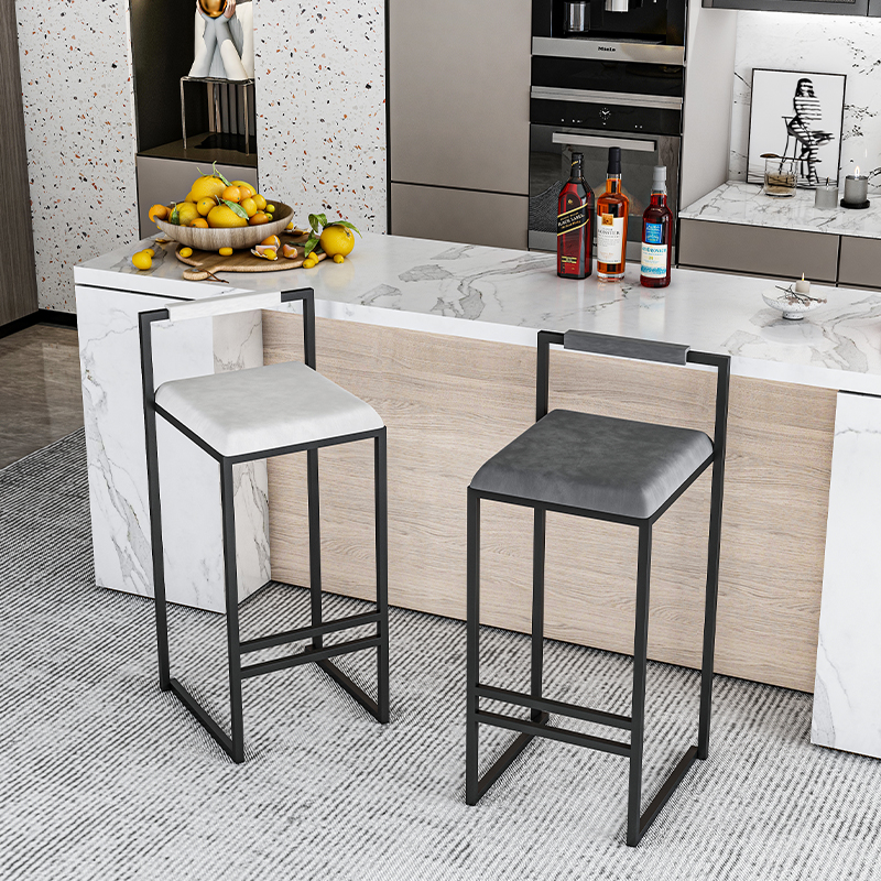 Nordic Velvet Black Bar Chairs - Commercial Kitchen Counter avaliação e preço