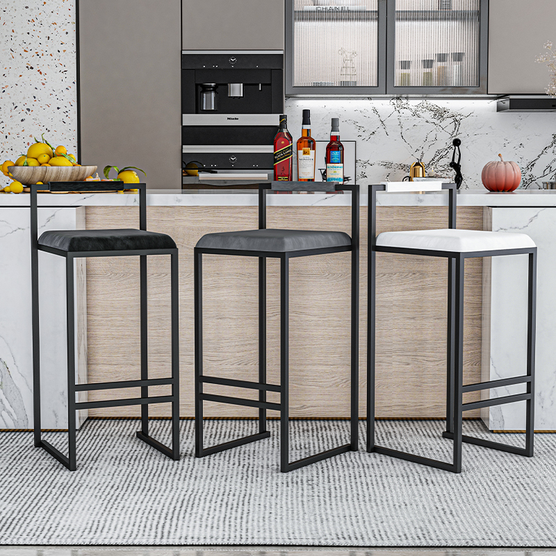 Nordic Velvet Black Bar Chairs - Commercial Kitchen Counter avaliação e preço