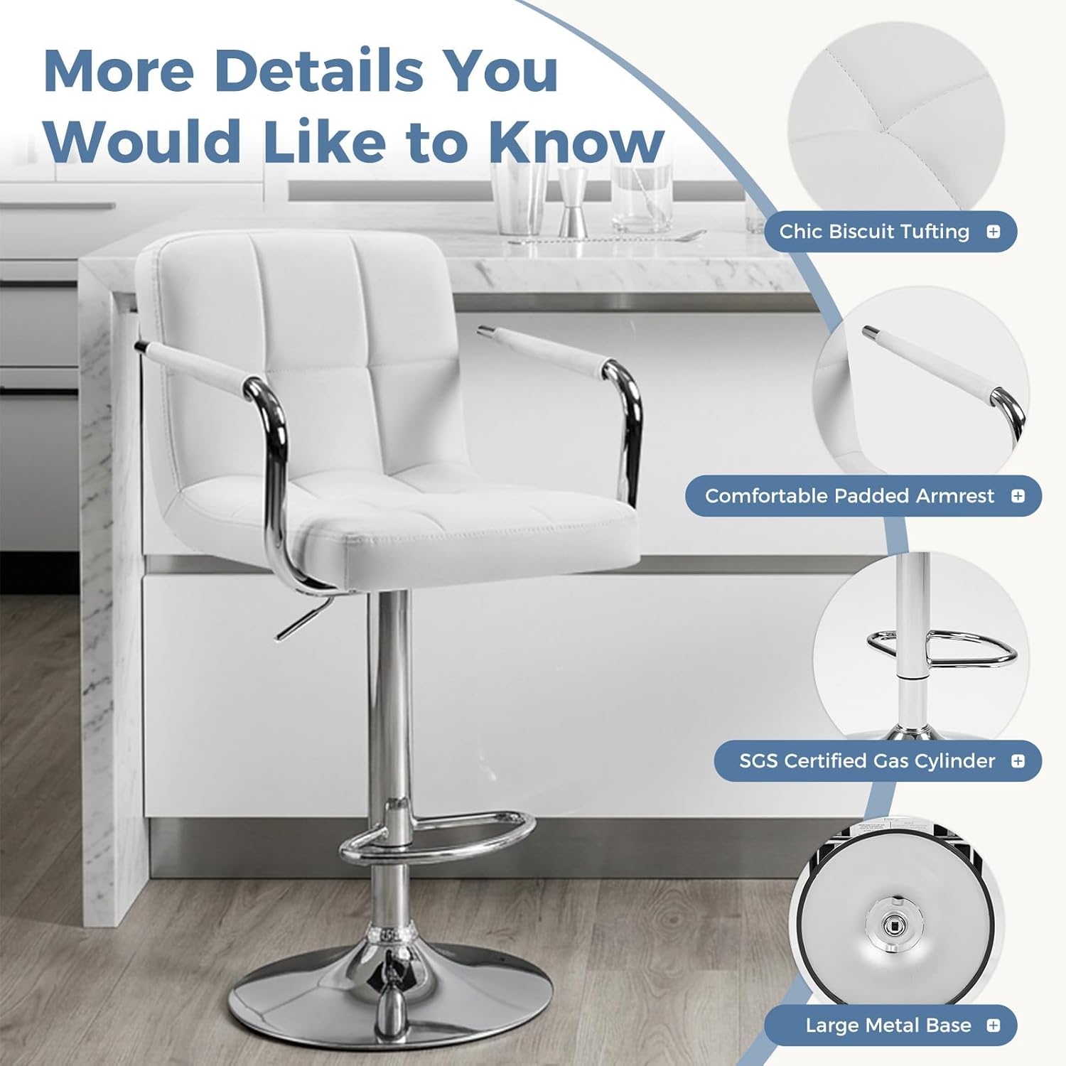 Bar Stools Set of 4, Adjustabl - Commercial Kitchen Counter avaliação e preço