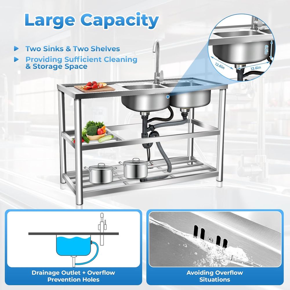 Commercial Stainless Steel Dou - Commercial Kitchen Set avaliação e preço