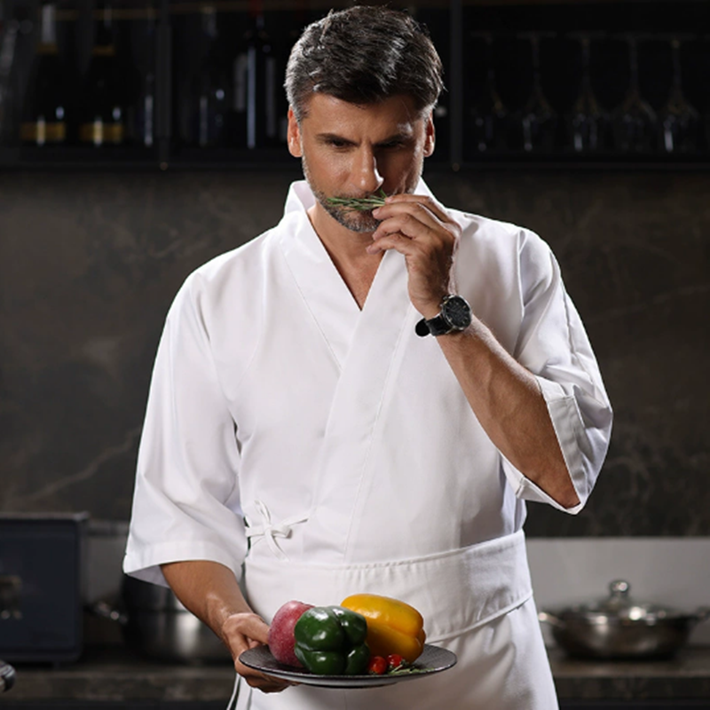 Chef Uniform 3/4 Sleeves Resta - Commercial Kitchen Services avaliação e preço