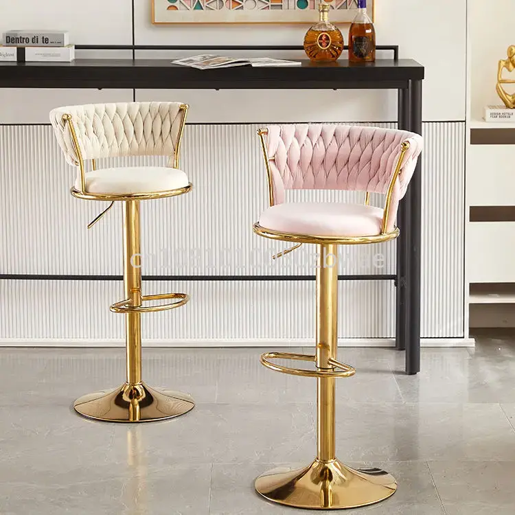 Modern Velvet Bar Stools Swive - Commercial Kitchen Counter avaliação e preço
