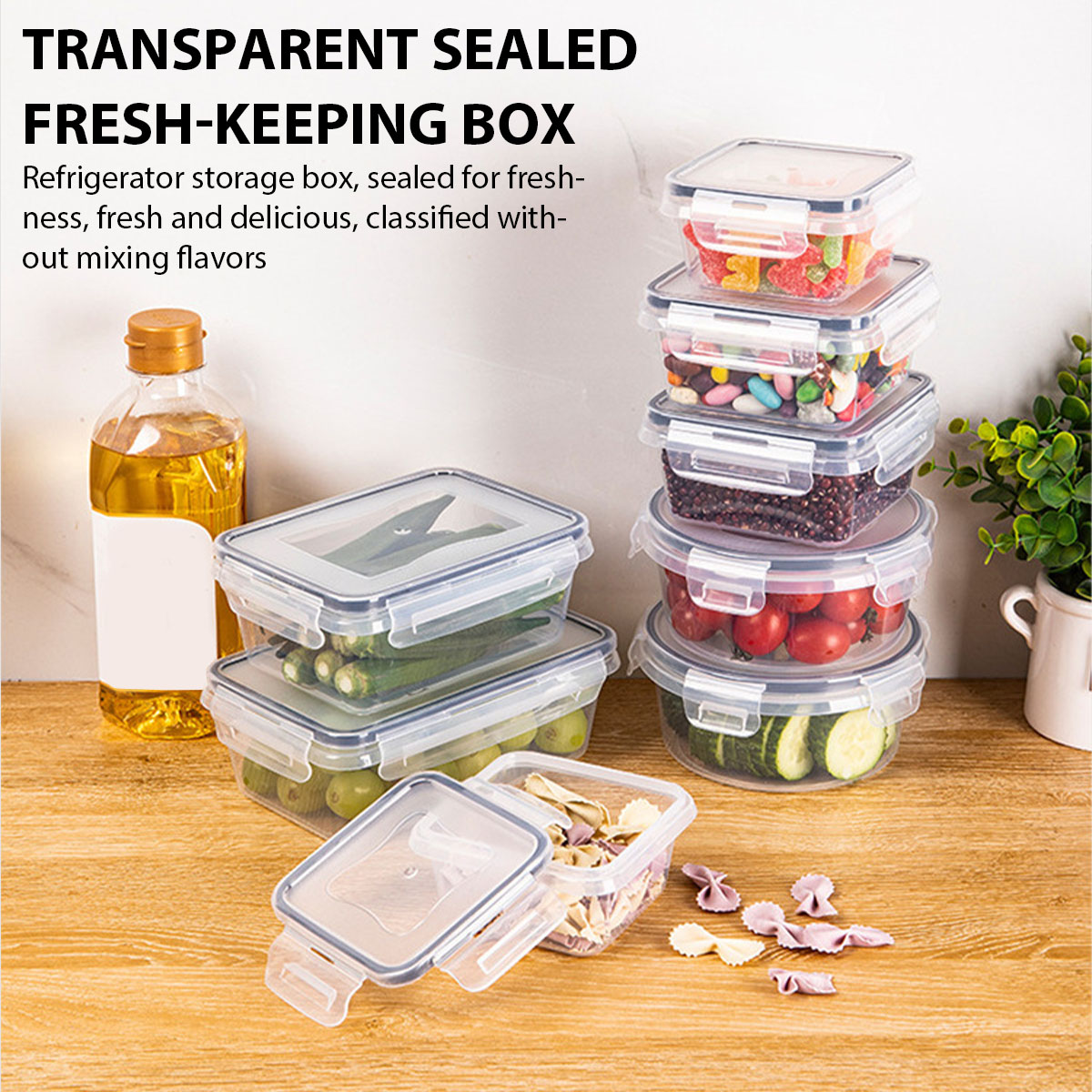 24Pcs/set Food Storage Box Set - Commercial Kitchen Organization avaliação e preço