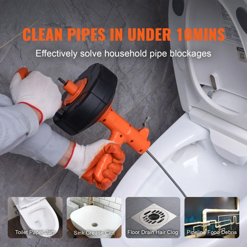 Drain Cleaner Machine 25FT Aut - Commercial Kitchen Manufacturers avaliação e preço