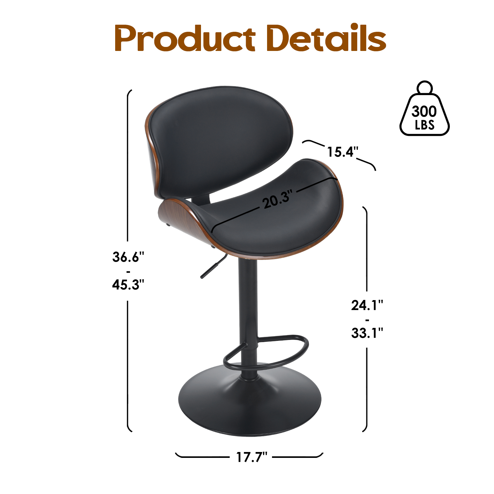 Farini Set of 2 Swivel Bar Sto - Commercial Kitchen Counter avaliação e preço