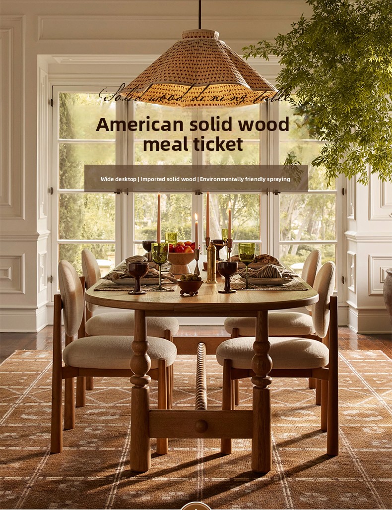 Nordic Vintage Oak Dining Tabl - Commercial Kitchen Set avaliação e preço
