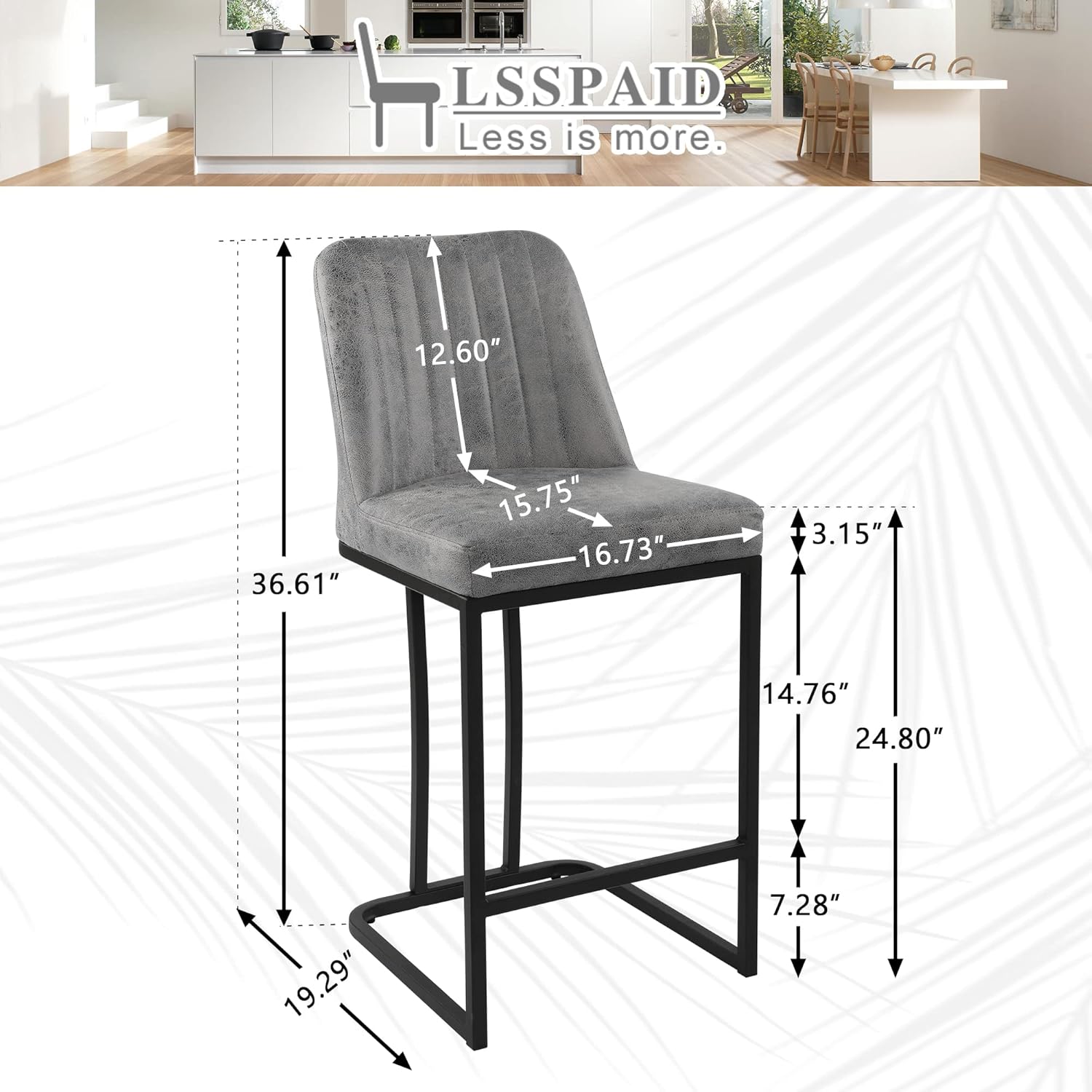 24.8 inch Bar Stools Set of 4, - Commercial Kitchen Counter avaliação e preço