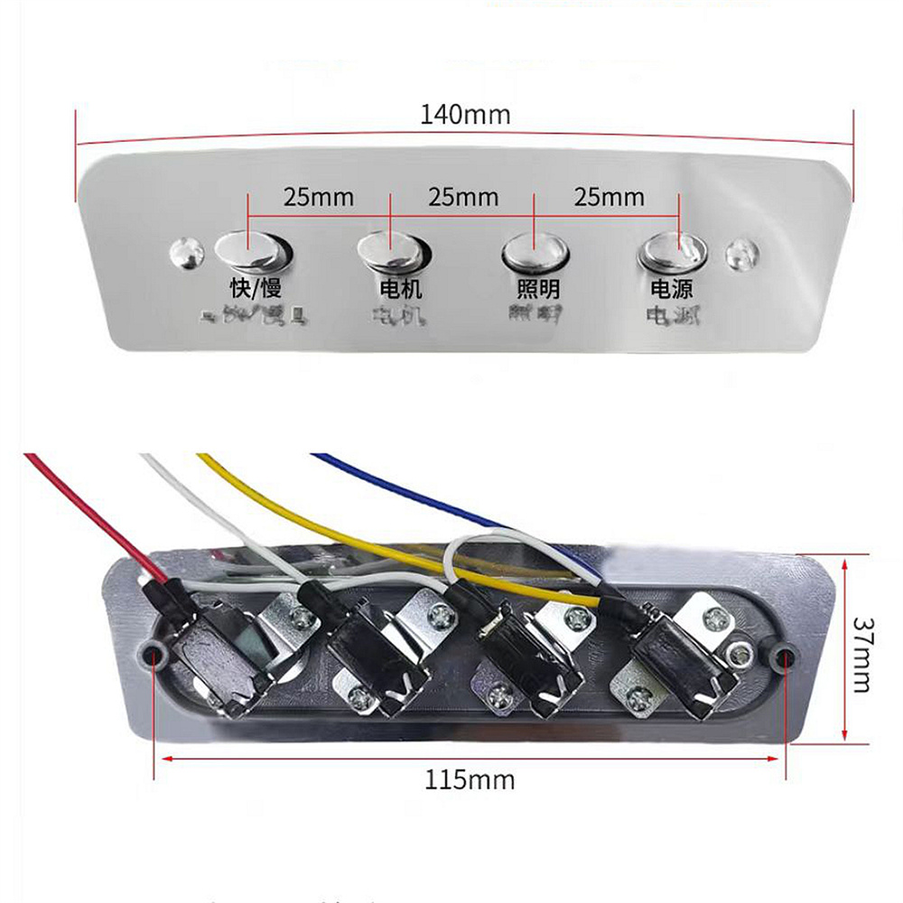 1pc 4-key Push Button Switch C - Range Commercial Kitchen avaliação e preço