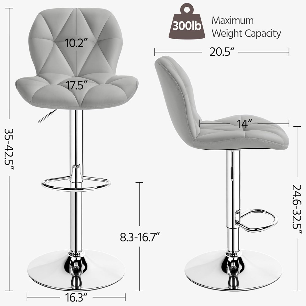 Bar Stools Set of 2, Modern Ad - Commercial Kitchen Counter avaliação e preço