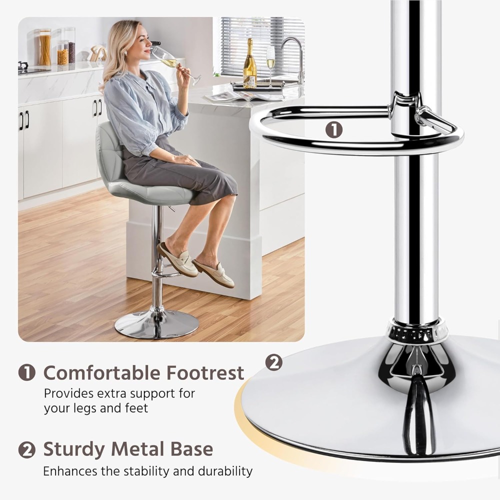 Bar Stools Set of 2, Modern Ad - Commercial Kitchen Counter avaliação e preço