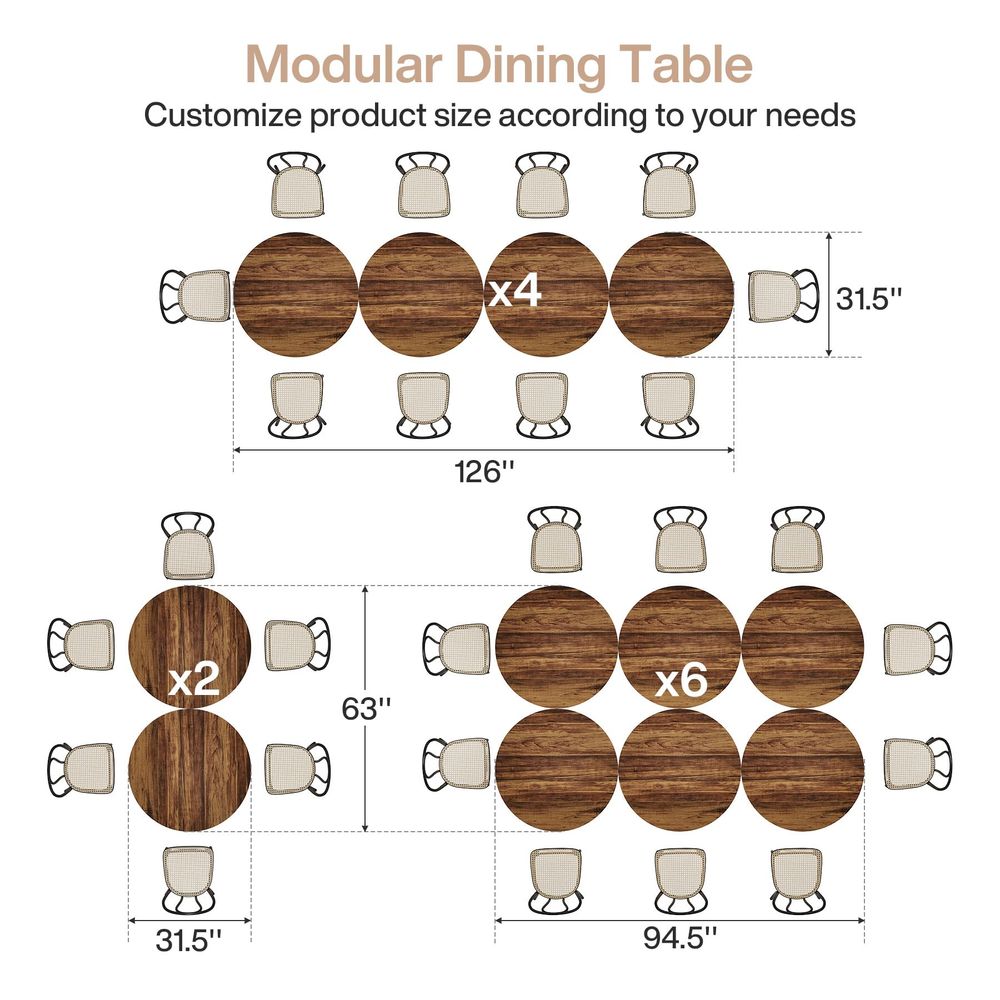 Round Commercial Dining Table  - Commercial Kitchen Set avaliação e preço