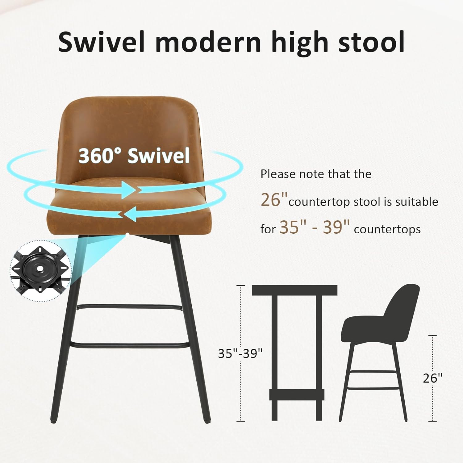 360°Swivel Counter Height Bar  - Commercial Kitchen Counter avaliação e preço